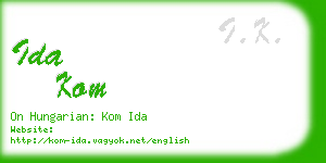 ida kom business card